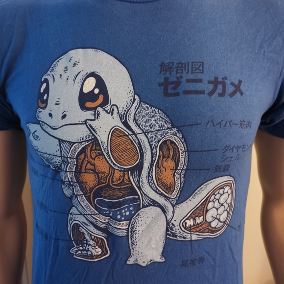 Busted Tees Men's Pokémon Squirtle Graphic Tee Small Royal Blue - Picture 3 of 6